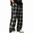 thumbnail image 5 of Sakmal Lounge Men's and Big Men's Sweatpants Wide Leg Open Bottom Baggy Pajama Pants Black Running Casual Sweatpants for Men L, 5 of 5