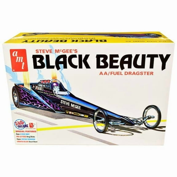 AMT  Skill 2 Model Steve McGees Black Beauty Wedge AA-Fuel Dragster Kit for 1 by 25 Scale Model