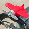 thumbnail image 1 of Motorcycle Helmet Ornament, Rotatable Airplane Motorcycle Decoration, Plastic Wind Spinner Small Plane Accessory for Helmets Bikes Easy Installation, Red, 1 of 6