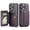 Violet, variant on Case for iPhone 15 Pro Strong Magnetic Wallet Case with Kickstand RFID Blocking Card Holder Multi- functional Finger Clip