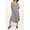 Gray, variant on SIEANE Women's Sleeveless Long Dress V Neck Loose Curved Slit Hem Long Maxi Dress