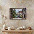 thumbnail image 4 of Rustic Wooden Window View Autumn Landscape Photograph Golden Fields and Blooming Flowers Wall Art Decor for Living Room Bedroom or Office Universal decoration Framed, 4 of 6