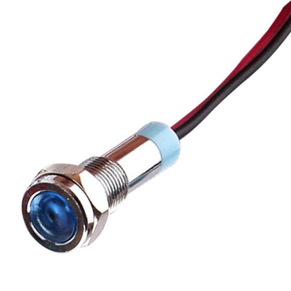 LED Warning Light 8mm Thread Metal 220V 6V us 12V 24V 9CS8