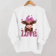 thumbnail image 2 of Romance Tops for Women 2026 Valentines T Shirts Elegant Party Top Dressy Heart Printed Tees Hoodless Cute Long Sleeve Outfits Warm Couple Clothing Soft Honeymoon Clothes Trendy Anniversary Tops, 2 of 6