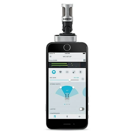 Shure MV88 iOS Digital Stereo Rotating Condenser Microphone Lightning Connector