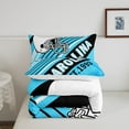 thumbnail image 5 of Erosebridal Sport Football Bedding King Comforter Set,Stripes Bedding Sets King with Comforter,Room Decorative (Carolina),Reversible,Lightweight,3 Pieces, 5 of 7