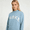 Light blue-white text, variant on high-neck sweatshirt with embroidered letters, sports and outdoor top