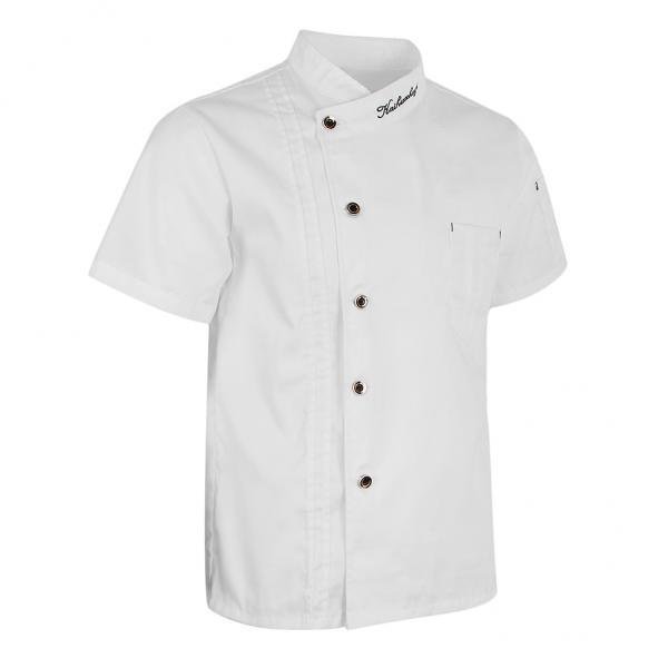 2x Chaquetas de sólida de servicio de alimentos para mujeres Hombres - Yuyangstore uniforme de chaqueta de chef