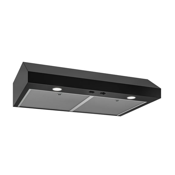 Broan-NuTone GLA1303BL 30-Inch Under Cabinet Range Hood, Energy Star, 350 Max Blower CFM, Black