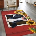 thumbnail image 5 of Rectangle Rug 4x6ft Area Rug, Red Barn and Farmhouse Milk Cow Area Rugs for Living Room Bedroom, Farm Animal Retro Sunflower Floral Floor Mat Non-Slip Non-Shedding Carpet Indoor Accent Rugs, 5 of 9