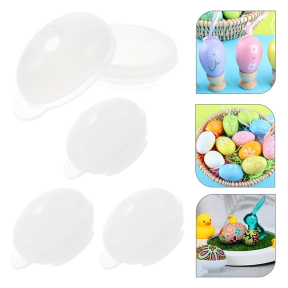 OUNONA DIY Making Silicone Egg Mold 4Pcs for Beginners and