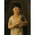 thumbnail image 3 of Jeanne Elisabeth Chaudet 19x24 Black Modern Framed Museum Art Print Titled - Portrait of a Little Girl with Her Carlin, 3 of 5