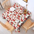 thumbnail image 2 of Strawberry Plants Fruit White Pattern Square Tablecloth,Waterproof Square Table Cover,Wipeable Spillproof Washable Table Cover for Home Kitchen Party Decor 42"X42"(107x107cm), 2 of 6