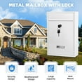 thumbnail image 5 of Mailbox Wall Mounted, Key Lock Mail Boxes Outdoor,3.3" D x 8.5" W x 12.6" H,Weatherproof Secure Mail Box,Key Lock Mail Boxes Outdoor,White Large, 5 of 5