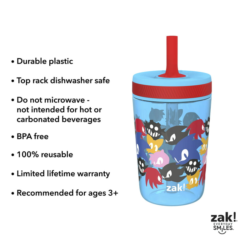 Zak Designs The Super Mario Bros. Movie Kelso Toddler Cups for Travel or at Home, 15oz 2-Pack Durable Plastic Sippy Cups with Leak-Proof Design Is