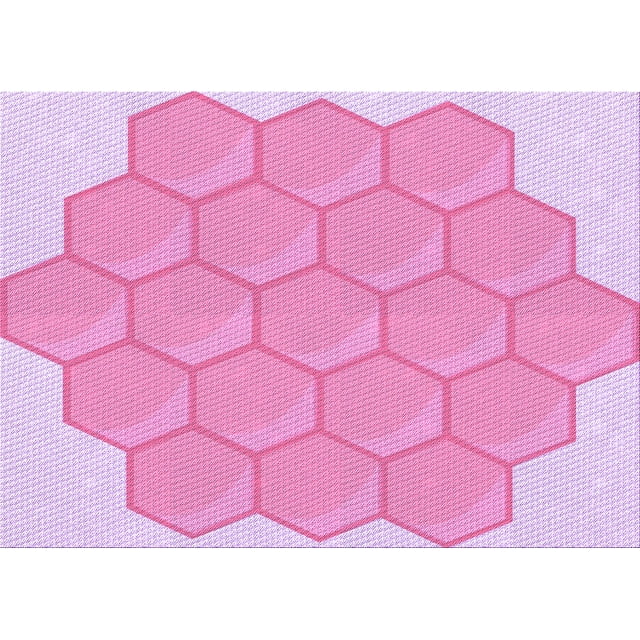Ahgly Tapis Rectangulaire Lavable en Machine Intérieur Transitionnel Fleur Rose, 2 Pieds x 5 Pieds