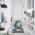 thumbnail image 4 of Yayeee Runner Rug for Bedroom 2'x6' Machine Washable Hallway Non Slip Mat, Oranges Pattern, 4 of 8