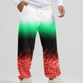 thumbnail image 7 of safuny Men's Pants Comfy Lounge Casual Striped Fashion Full Length Trousers Pajamas For Husband Boyfriend Son Home Clothes Loose Couple Air Conditioning Pants Red XXXL, 7 of 7