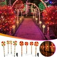thumbnail image 1 of Xihbxyly Luces Navideñas de Piruleta, 80 Led, Diseño de Bastón de Caramelo, Decoración Exterior Impermeable, Iluminación Festiva para Patio, Porche, Camino, Luz Blanca Cálida, Juego de 4, Longitud To, 1 of 7