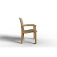 thumbnail image 3 of Perrin Stacking Teak Outdoor Dining Armchair in Taupe (Set of 4), 3 of 5