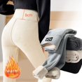 thumbnail image 3 of Leggings de lana gruesa para mujer, pantalones térmicos ajustados de cintura alta, Leggings ajustados de alta elasticidad, pantalones de algodón de talla grande, Invierno, 3 of 4