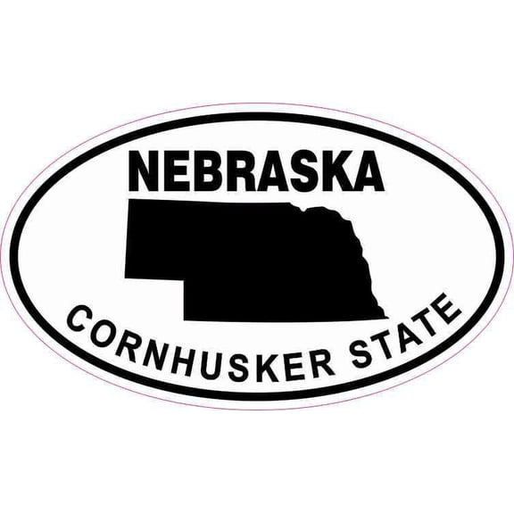 5in x 3in Oval Nebraska Cornhusker State Sticker