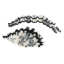 32 Pieces Ear Gauges Stretching Acrylic Plug Taper 14G-0G Expander Jewelry