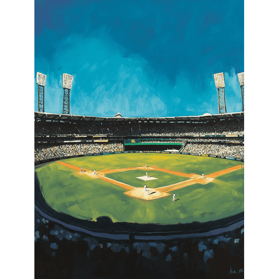 Baseball Game Canvas Print/Wall Art, Suitable for Living Room, Bedroom, Office, Game Room, Man Cave Decoration.