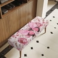 thumbnail image 3 of Whosucclay Butterfly Rose Print Dining Bench Slipcover Rectangle Bench Cover for Dining Room, Living Room, Bedroom, Kitchen Waterproof Benches Seat Covers Universal Bench Protectors, 3 of 7