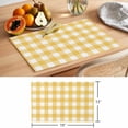 thumbnail image 6 of Yellow Buffalo Check Plaid Placemats Set of 4 Farmhouse Style Place Mats Table Mats Kitchen Dining Home Outdoor Party Table Decoration, 6 of 9