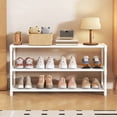 thumbnail image 3 of Eoozwa Shoe Rack Organizer, Plastic Storage Shelf for Bedroom Closet Entryway, Space Saving Stackable Shoe Holder, 3 of 6
