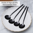 thumbnail image 4 of Pack of 8, Black Stainless Steel Espresso Spoons, SourceTon Mini Teaspoons Set for Coffee Sugar Dessert Cake Ice Cream Soup Antipasto Cappuccino, 5.3 Inch, 4 of 9