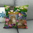 thumbnail image 4 of Hometravel Cute Cats Pattern Linen Pillowcases, Pet Theme Animal Design Cushion Covers, Soft Fabric Throw Pillow Cases for Home Decor, 4 of 5