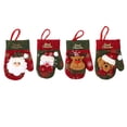 thumbnail image 2 of Navidad Tenedor Cuchara Vajilla Bolsas de regalo Santa Claus Muñeco de nieve Reno Oso Guantes Bolsillo Árbol de Navidad Decoración del hogar 4 piezas Sweethay ZHF0171, 2 of 7
