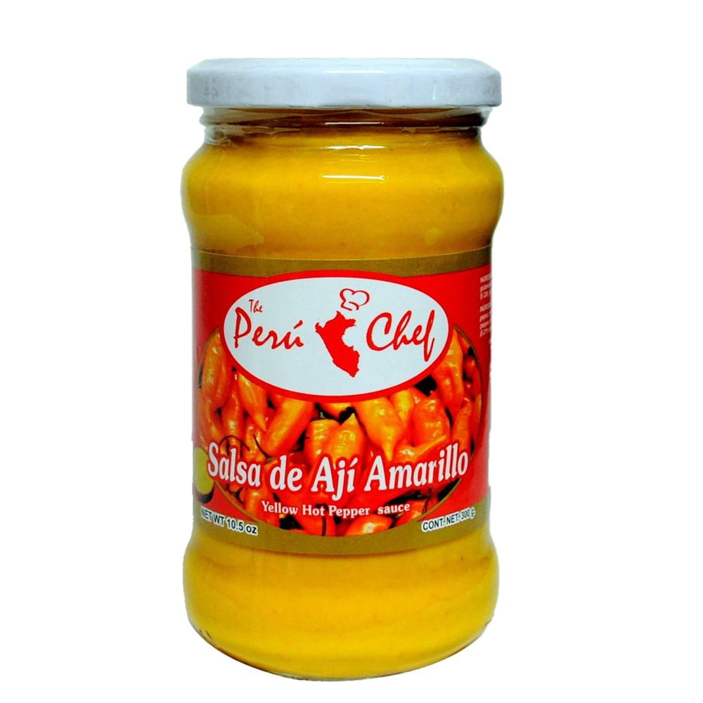 PeruChef Salsa de Aji Amarillo 10.5 oz | Peruvian Yellow Hot Pepper Sauce 3 pack