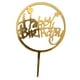 thumbnail image 1 of Yuarrent Adorno para tarta de feliz cumpleaños, brillo acrílico dorado, bricolaje, Cupcake, pastel, aplastante, palo hecho a mano para fiesta Kits de decoración para fiestas No.05, 1 of 4