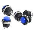 thumbnail image 3 of 5 piezas interruptor de botón pulsador momentáneo encendido apagado 2 pines 3A AC 250V 16mm botón pulsador Azul kusrkot Interruptor de botón, 3 of 7