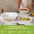 thumbnail image 4 of Baking Dish for Oven Casserole Dishes Bakeware Set With Ramekin Ceramic Lasagna Pan 9&Atilde;12.8 Inch Large Deep Baking Dishes Recta, 4 of 7