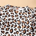 thumbnail image 4 of Popshion Little Girl Leopard Sweatshirt Top and Brown Pants Winter Clothes Size 2-3 Years, 4 of 7