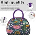 thumbnail image 4 of Lunch Bag with Front Pocket for Women Men,Lunch Containers Reusable High Capacity Lunch Tote Bags for for Workplace Commuting (Mushroom ), 4 of 7