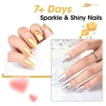 thumbnail image 3 of Gellen Nail Polish, Quick Dry 2 Colors Metallic Sliver Gold & Base Top Strengthener 3-in-1 Nail Polish Set Xmas Halloween Nail Lacquer Set, Gift for Women Home Nail Art, No UV Lamp Needed, 0.33 Fl.oz, 3 of 10