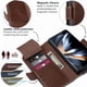 thumbnail image 3 of Funda KeziHome de piel auténtica para Samsung Z Fold 6, color marrón, 3 of 7