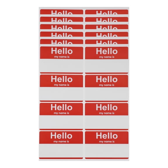 Unique Bargains Handwritten Name Gift Stickers 3.5"x2.25" 6 Pcs Red