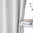 thumbnail image 4 of OSLIFE 2 Paneles Cortinas Blackout, Aislamiento Térmico para Sala/Recámara Ventana, Suave 100% Microfibra Poliéster Impermeable, Anillo de Sujeción, Reducción de Ruido (Blanco), 4 of 4