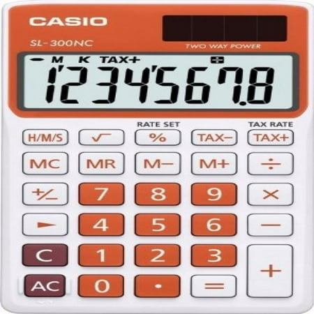 Casio SL-300NC-RG Basic Calculator Large Display Tax Calc.