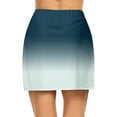 thumbnail image 6 of FASHOFT Tennis Skirts For Women Printed Double Layer Skort With Pockets Elastic Waist For Yoga Running And Casual Sports Wear Womens Athletic Skirt Navy, 6 of 6