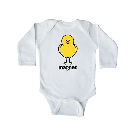 

Inktastic Chick Magnet Gift Baby Boy Long Sleeve Bodysuit