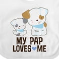 thumbnail image 4 of Inktastic My Pap Loves Me Grandson Puppy Boys Baby Bib, 4 of 4
