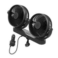thumbnail image 2 of Ventilador de enfriamiento dual del asiento trasero del reposacabezas del coche de la velocidad 12V 24V de la cabeza 3 con el cargador USB 5V, 2 of 9