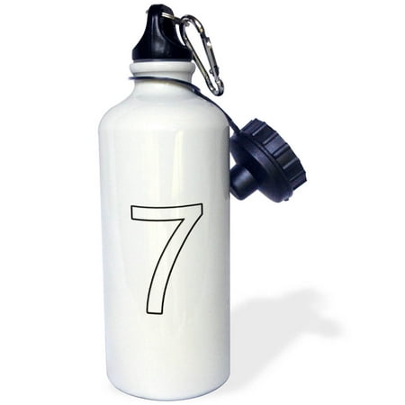 

3dRose Number 7 Sports Water Bottle 21oz
